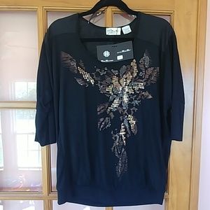 NWT...Miss Me 3/4 sleeve top